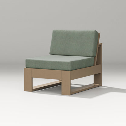 PW Designer Series Latitude Modular Armless Chair in Vintage Sahara / Cast Sage