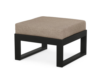 Unbranded Modular Ottoman - Modern in Black / Spiced Burlap
