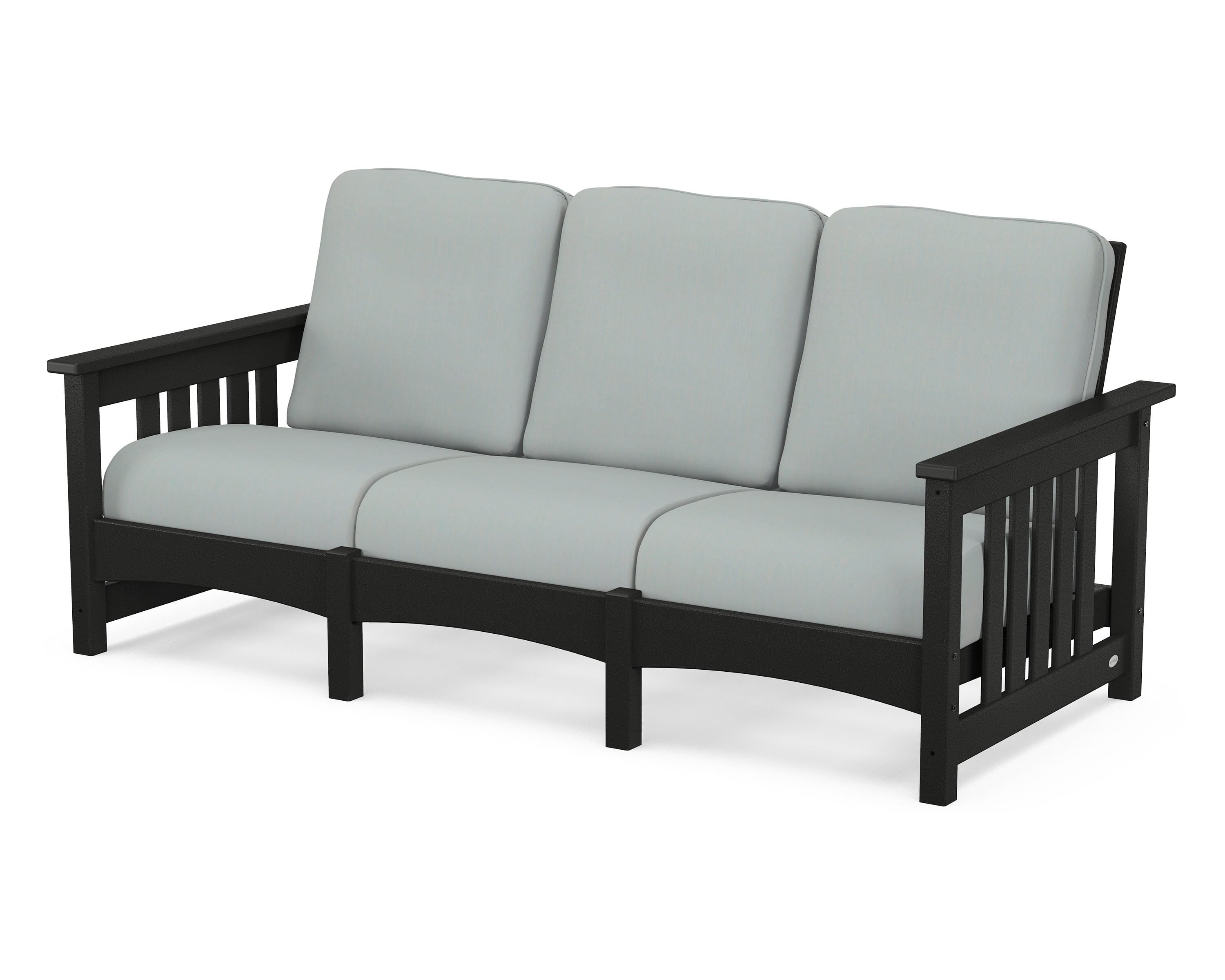 POLYWOOD® Club Mission Sofa in Black / Spa