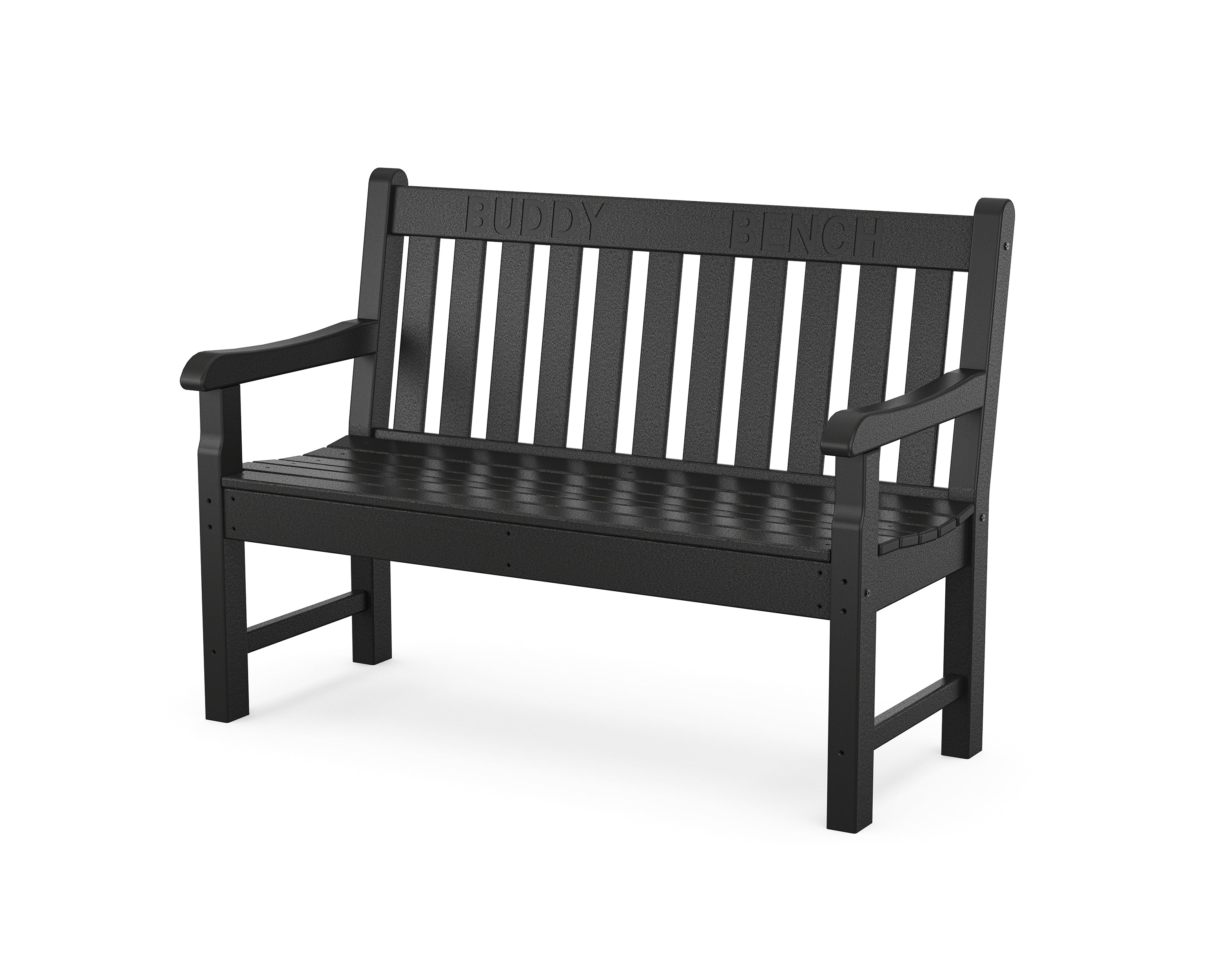 POLYWOOD® 48" Buddy Bench in Black