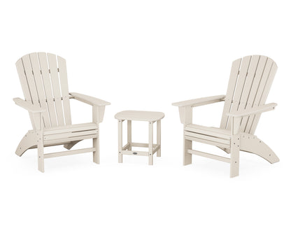 POLYWOOD® Nautical 3-Piece Curveback Adirondack Set in Sand