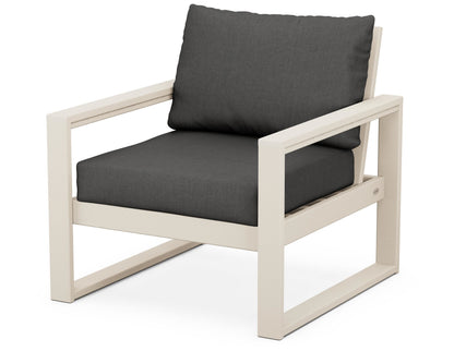 POLYWOOD® EDGE Club Chair in Sand / Spectrum Carbon