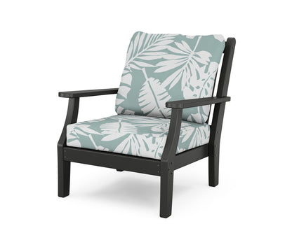 Country Living Wovendale Deep Seating Chair in Black / Leaf Glacier Spa