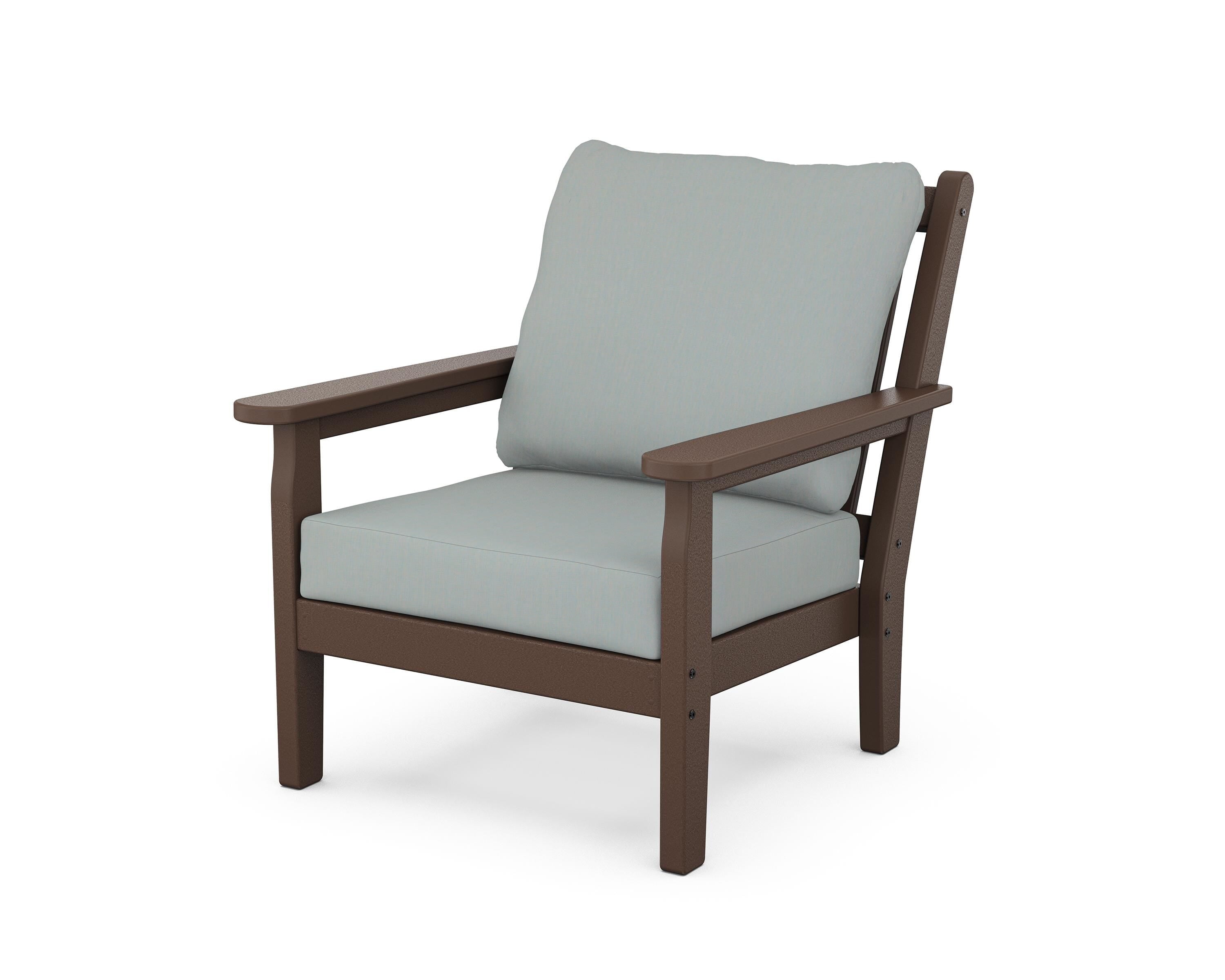 POLYWOOD® Chippendale Deep Seating Chair in Mahogany / Spa