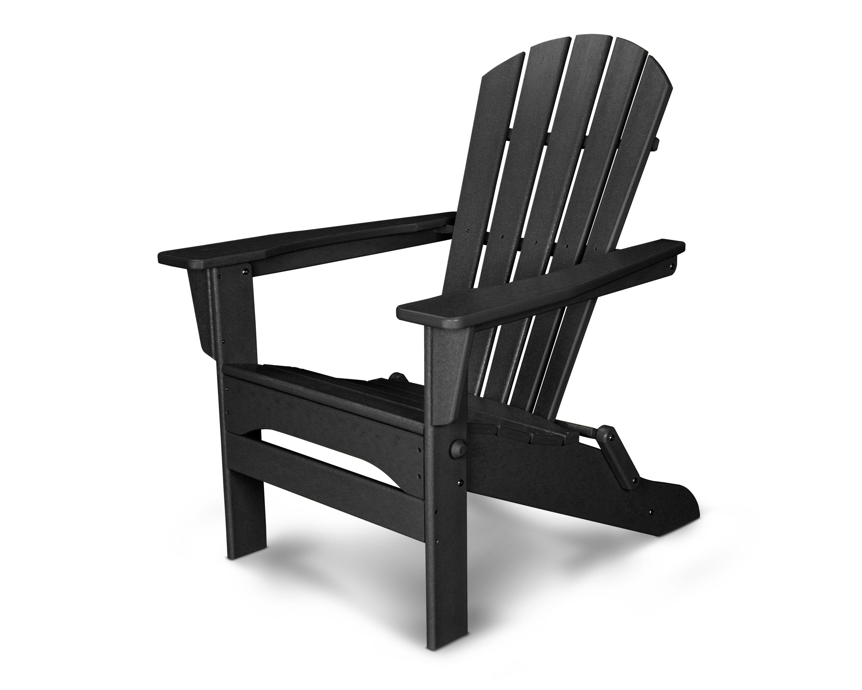 POLYWOOD® Palm Coast Folding Adirondack in Black
