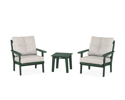 POLYWOOD® Mission 3-Piece Deep Seating Set in Green / Cast Ash