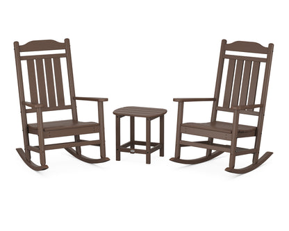 Country Living Cottage Legacy Rocking Chair 3-Piece Set in Mahogany