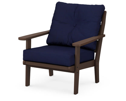 POLYWOOD® Lakeside Deep Seating Chair in Mahogany / Navy