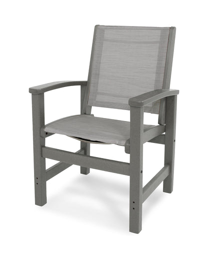POLYWOOD® Coastal Dining Chair in Slate Grey / Metallic Sling