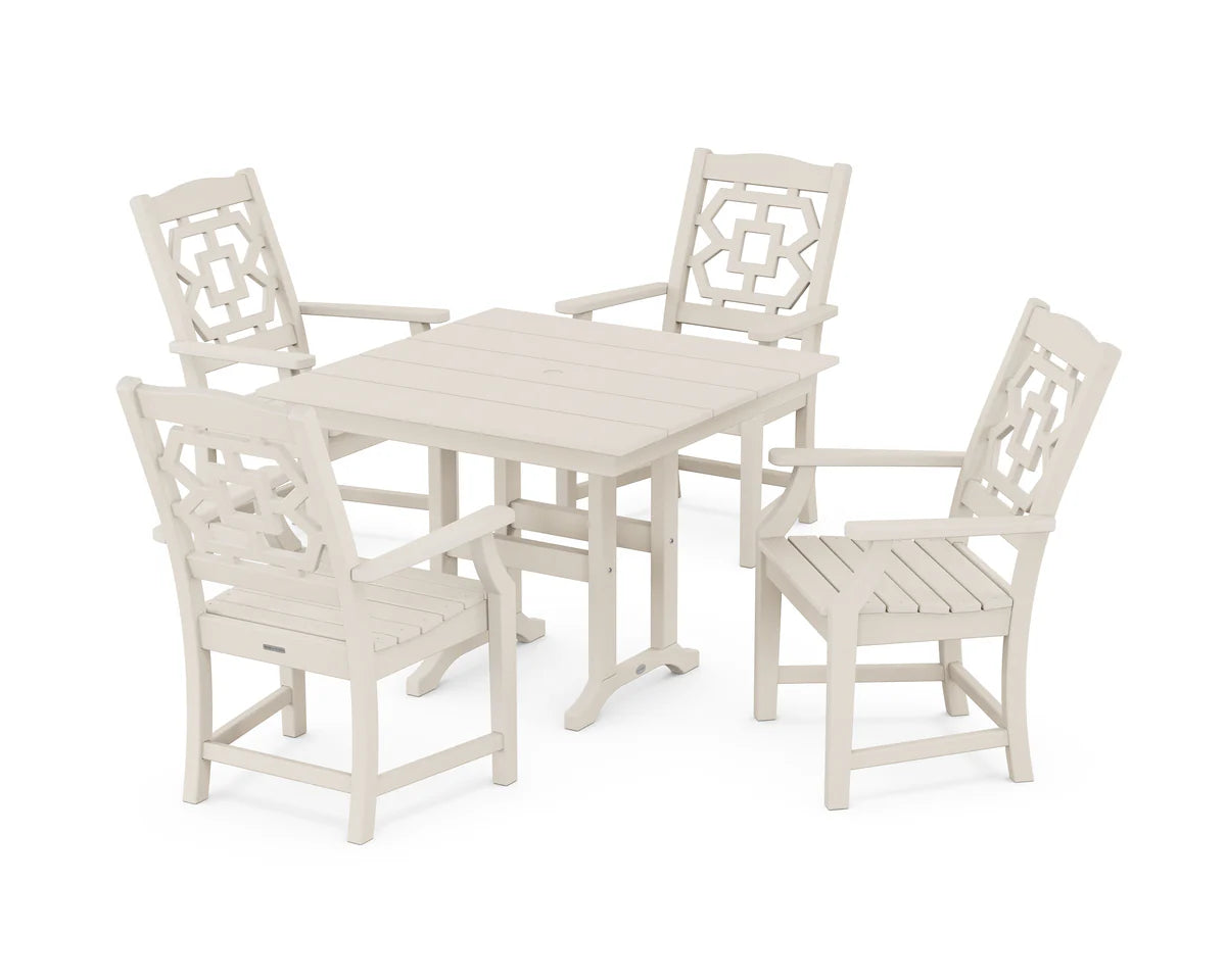 Chinoiserie 5-Piece Farmhouse Dining Set