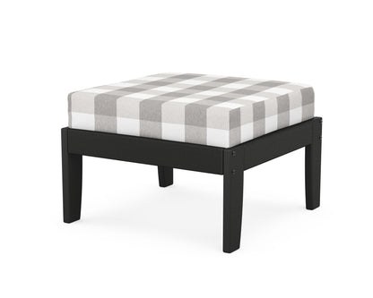 Unbranded Modular Ottoman - Classic in Black / Buffalo Plaid Grey Mist