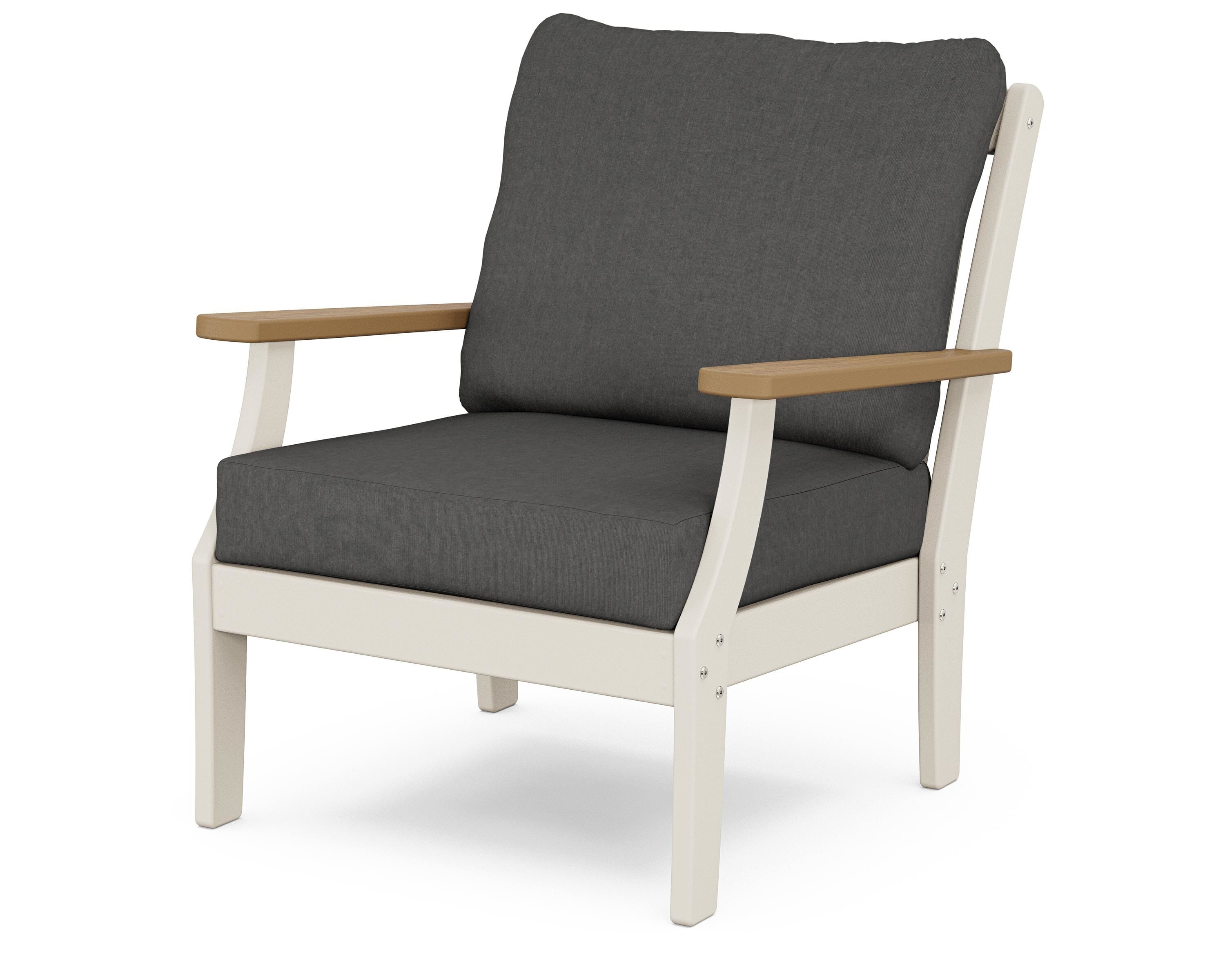 POLYWOOD® Braxton Deep Seating Chair in Sand / Natural / Spectrum Carbon