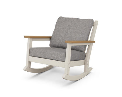 POLYWOOD® Chippendale Deep Seating Rocking Chair in Sand / Natural / Grey Mist