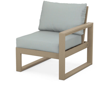 POLYWOOD® EDGE Modular Right Arm Chair in Vintage Sahara / Spa