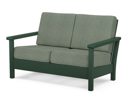 POLYWOOD® Harbour Deep Seating Loveseat in Green / Cast Sage