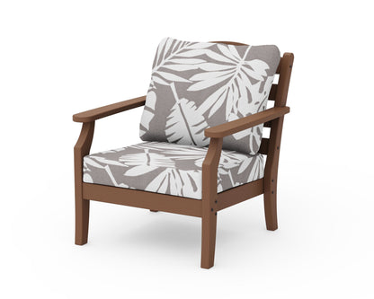 Draper James™ by  POLYWOOD® Savannah Deep Seating Chair in Teak / Leaf Grey Mist