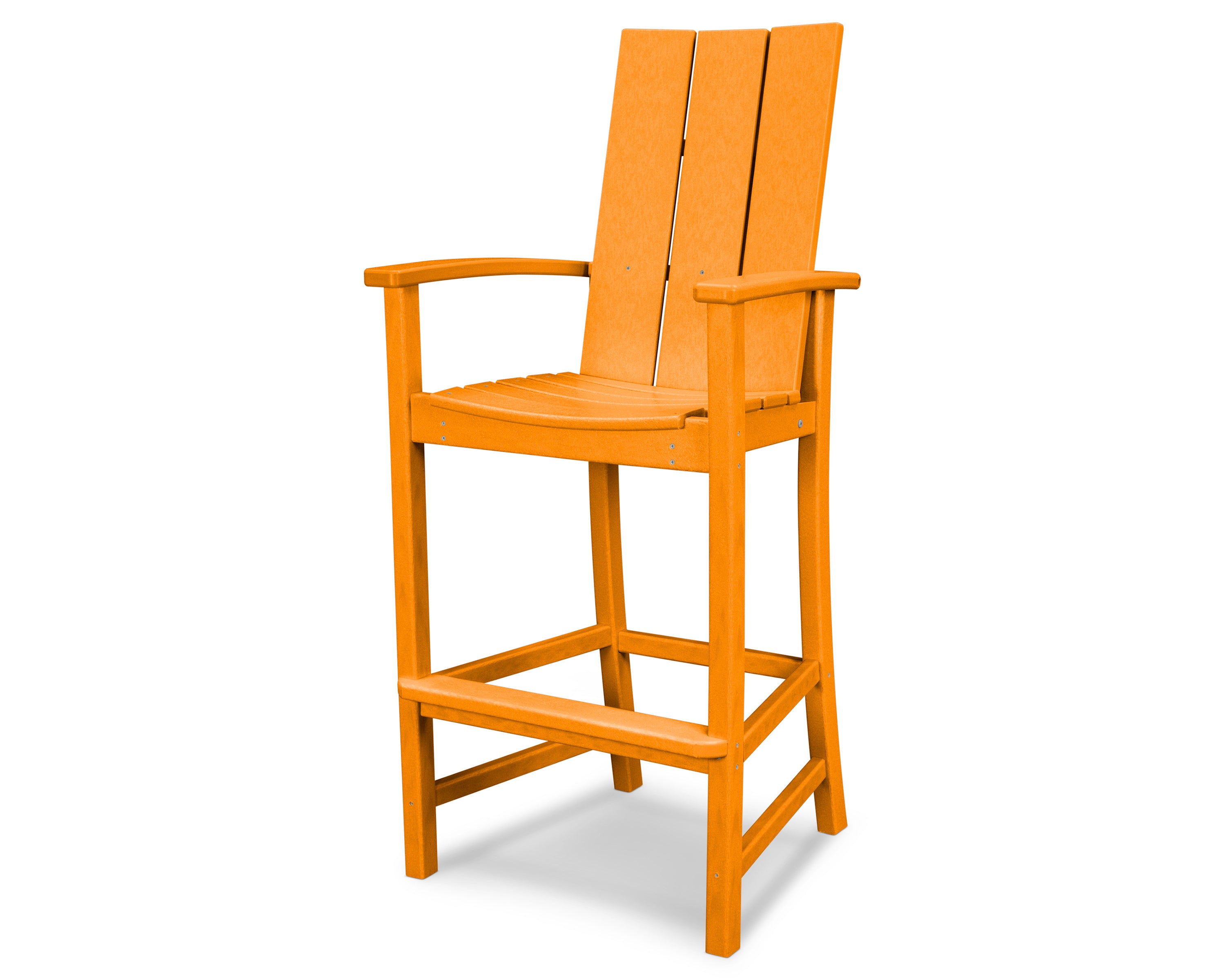 POLYWOOD® Modern Adirondack Bar Chair in Tangerine