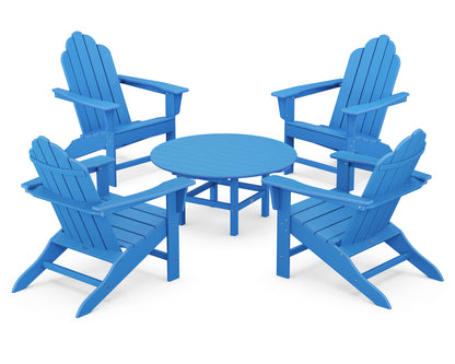 POLYWOOD® Long Island Adirondack 5-Piece Conversation Group in Pacific Blue