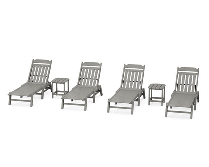 Country Living Cottage 6-Piece Chaise Set in Slate Grey
