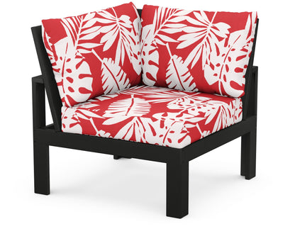 Unbranded Modular Corner Chair in Black / Leaf Crimson