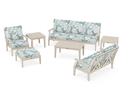POLYWOOD® Braxton 7-Piece Deep Seating Set in Sand / Leaf Glacier Spa