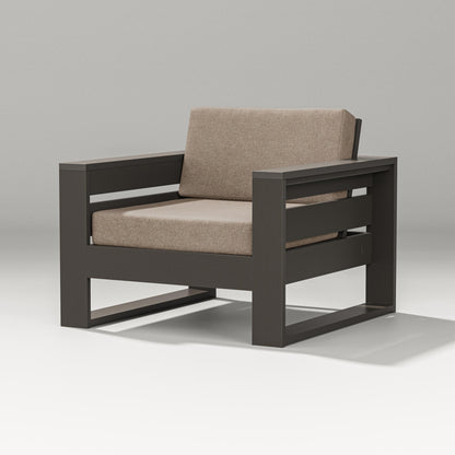 PW Designer Series Latitude Lounge Chair in Vintage Coffee / Spiced Burlap