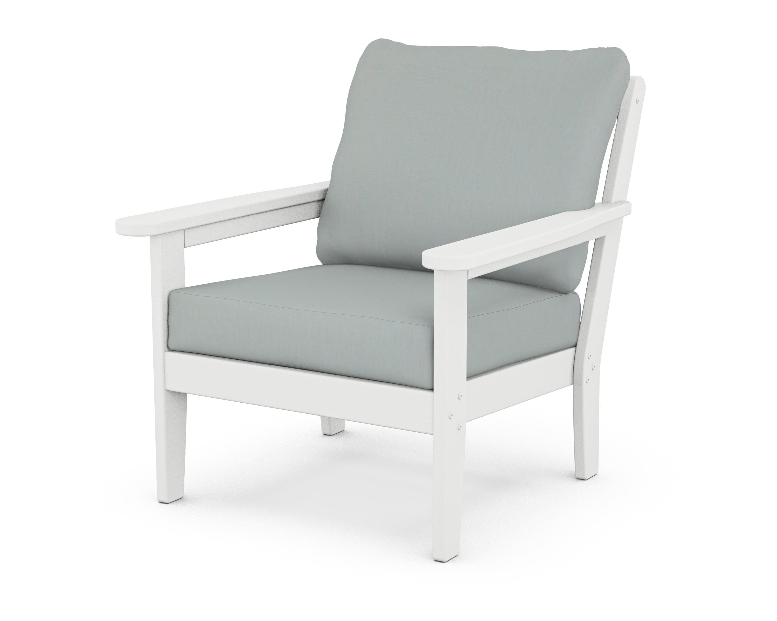 Country Living Cottage Deep Seating Chair in White / Spa