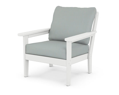 Country Living Cottage Deep Seating Chair in White / Spa