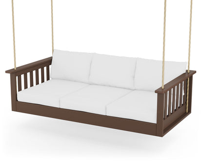 POLYWOOD® Vineyard Daybed Swing in Mahogany / Natural