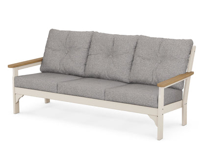 POLYWOOD® Vineyard Deep Seating Sofa in Sand / Natural / Grey Mist