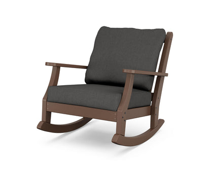 Country Living Wovendale Deep Seating Rocking Chair in Mahogany / Spectrum Carbon