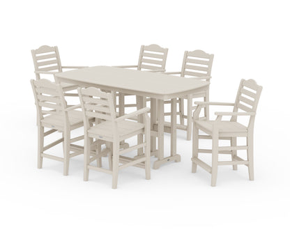 Draper James™ by  POLYWOOD® Savannah Arm Chair 7-Piece Counter Set in Sand