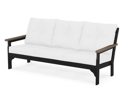 POLYWOOD® Vineyard Deep Seating Sofa in Black / Kona / Natural
