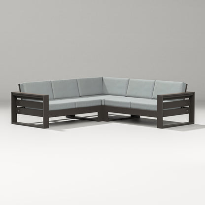 PW Designer Series Latitude Corner Sectional in Vintage Coffee / Spa