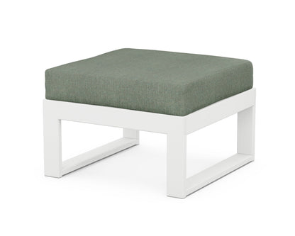 Unbranded Modular Ottoman - Modern in White / Cast Sage