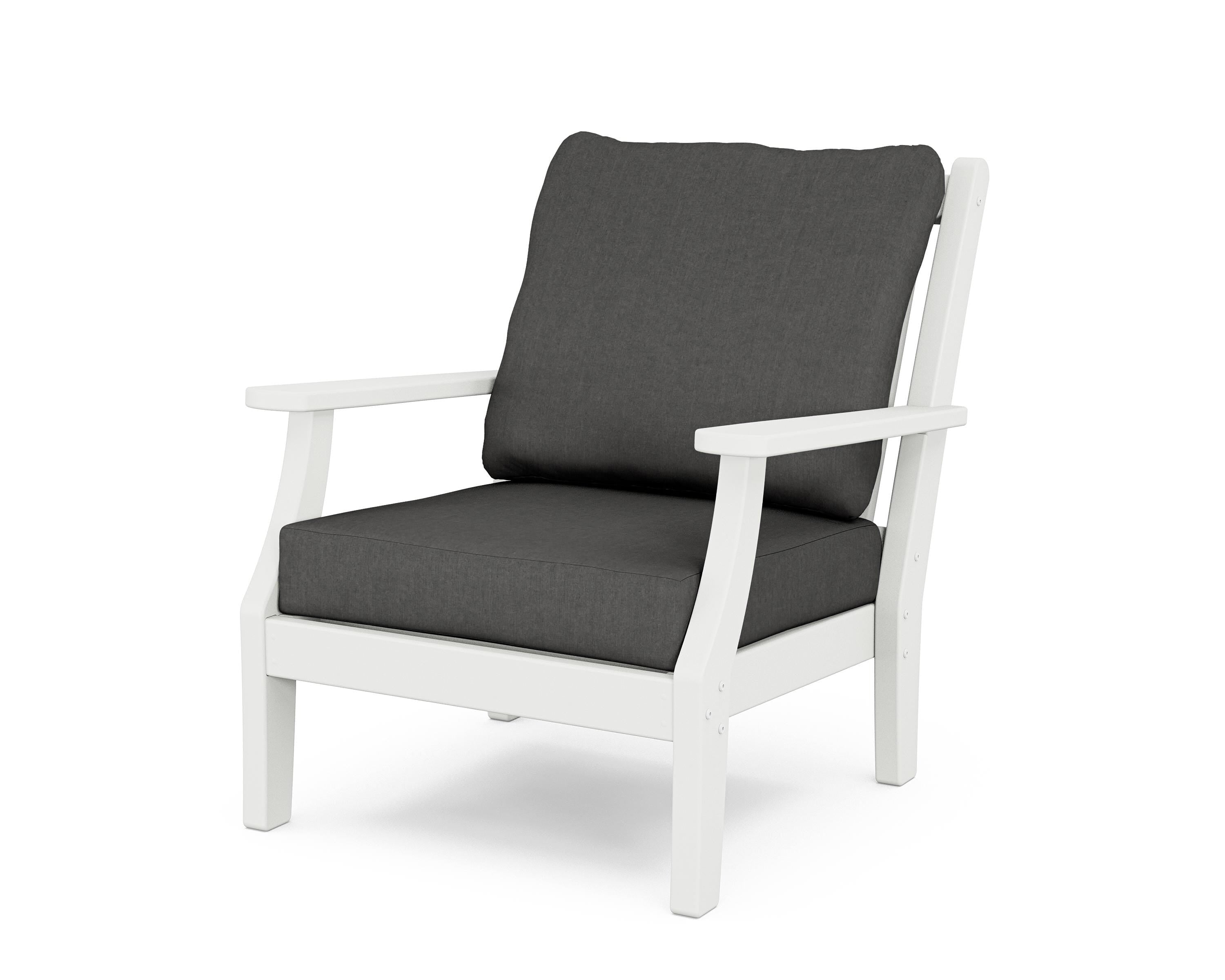 Country Living Wovendale Deep Seating Chair in White / Spectrum Carbon