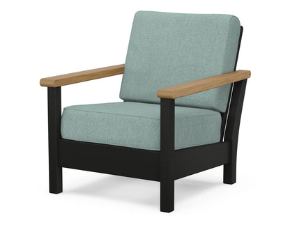 POLYWOOD® Harbour Deep Seating Chair in Black / Natural / Glacier Spa