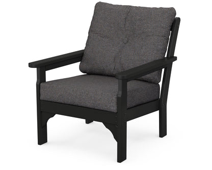 POLYWOOD® Vineyard Deep Seating Chair in Black / Ash Charcoal
