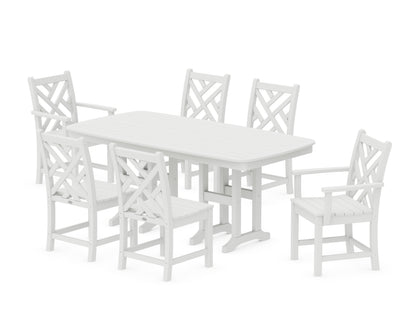 POLYWOOD® Chippendale 7-Piece Dining Set in White