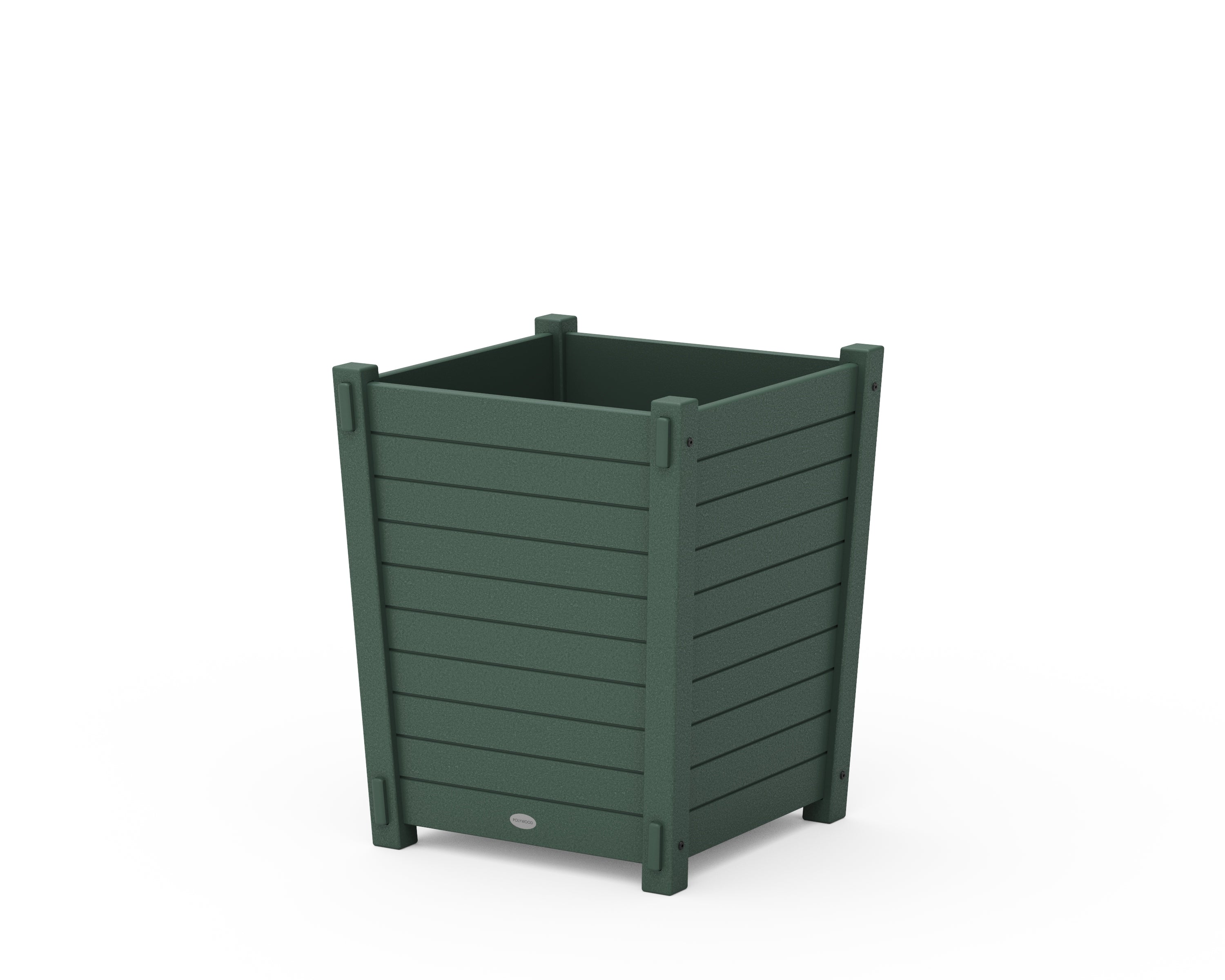 POLYWOOD® Nautical Large Tapered Square Short Planter Box in Green