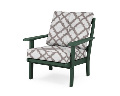 POLYWOOD® Mission Deep Seating Chair in Green / Trellis Grey Mist