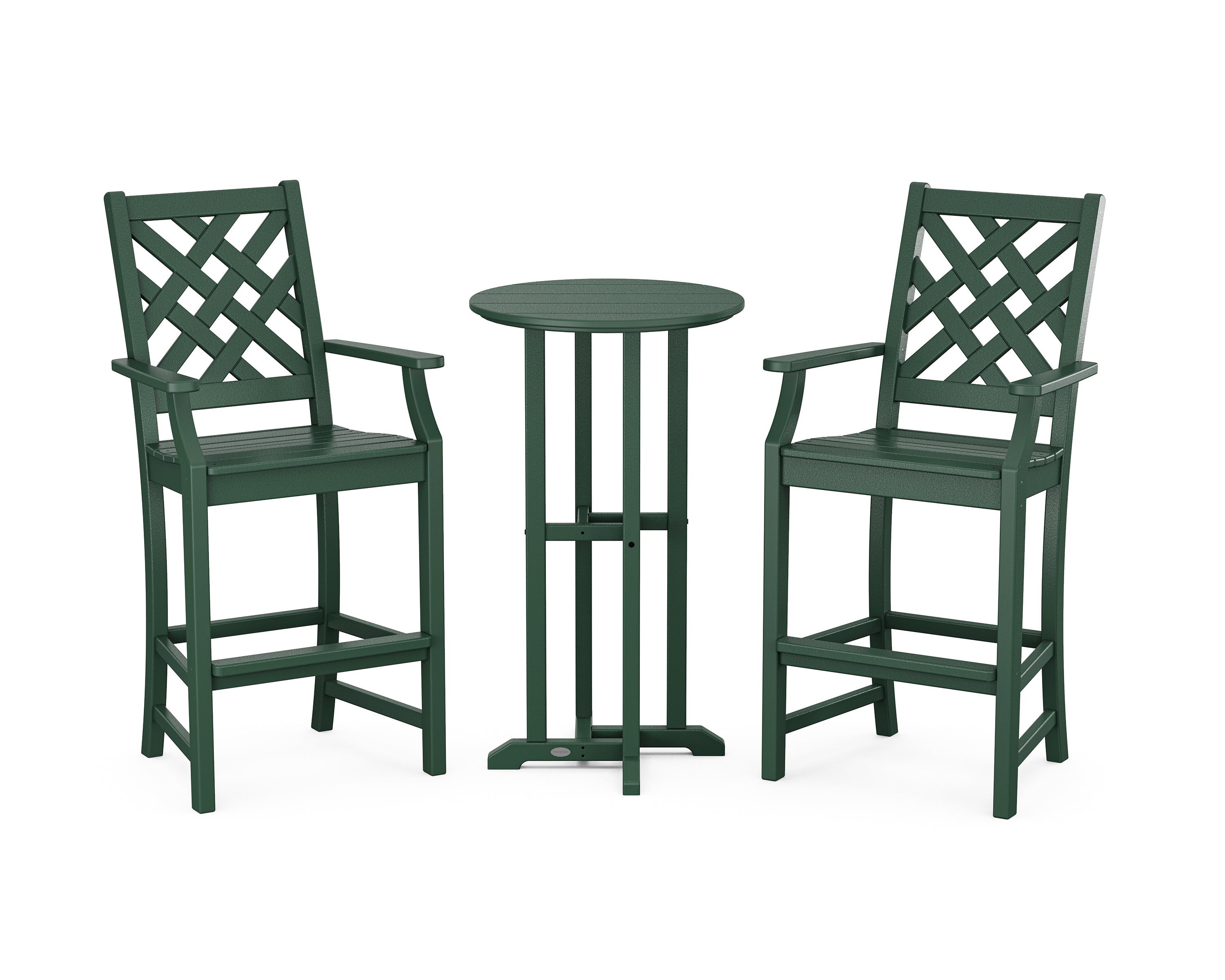 Country Living Wovendale 3-Piece Farmhouse Bar Set in Green