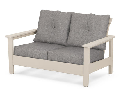 POLYWOOD® Prescott Deep Seating Loveseat in Sand / Grey Mist