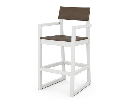 POLYWOOD® EDGE Bar Arm Chair in White / Kona