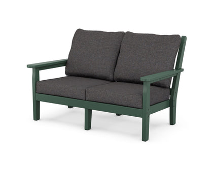 POLYWOOD® Chippendale Deep Seating Loveseat in Green / Ash Charcoal