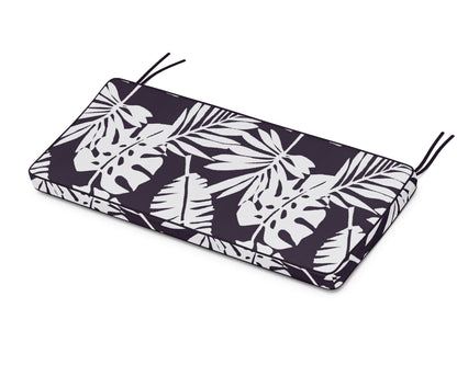Martha Stewart by POLYWOOD® Chinoiserie Bench Seat Cushion in Leaf Navy