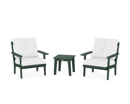 POLYWOOD® Prairie 3-Piece Deep Seating Set in Green / Natural