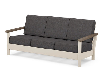 POLYWOOD® Harbour Deep Seating Sofa in Sand / Kona / Ash Charcoal