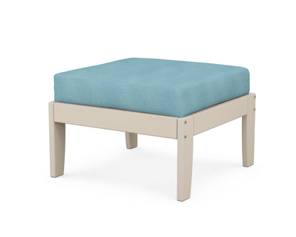 Unbranded Modular Ottoman - Classic in Sand / Lattice Sky Blue