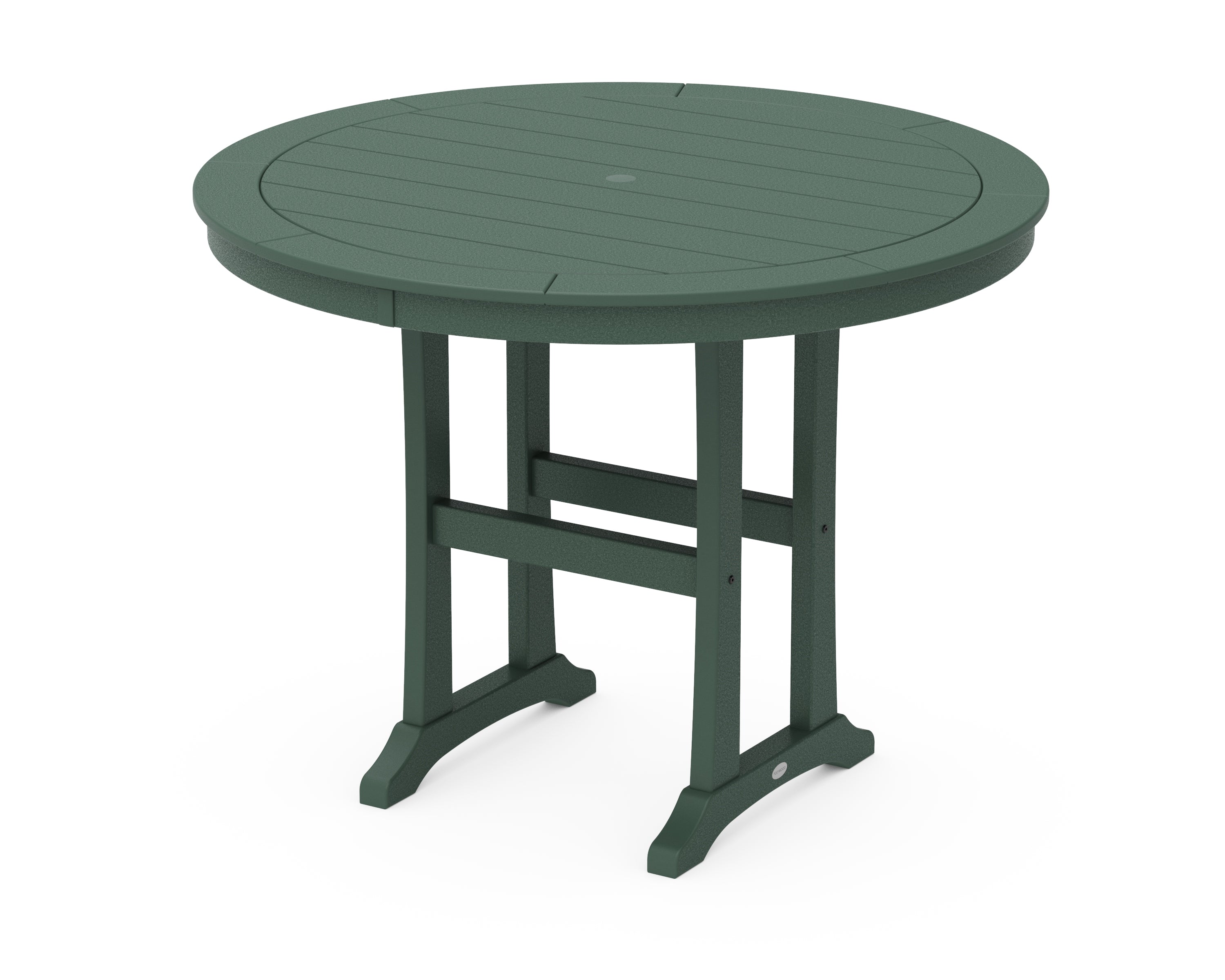 POLYWOOD® Nautical Trestle 48" Round Counter Table in Green